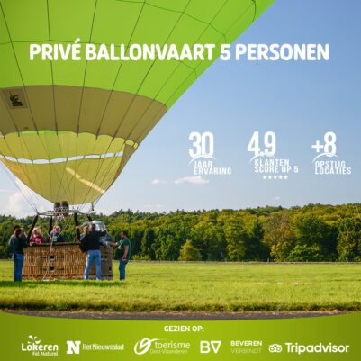 Privé ballonvaart 5 personen